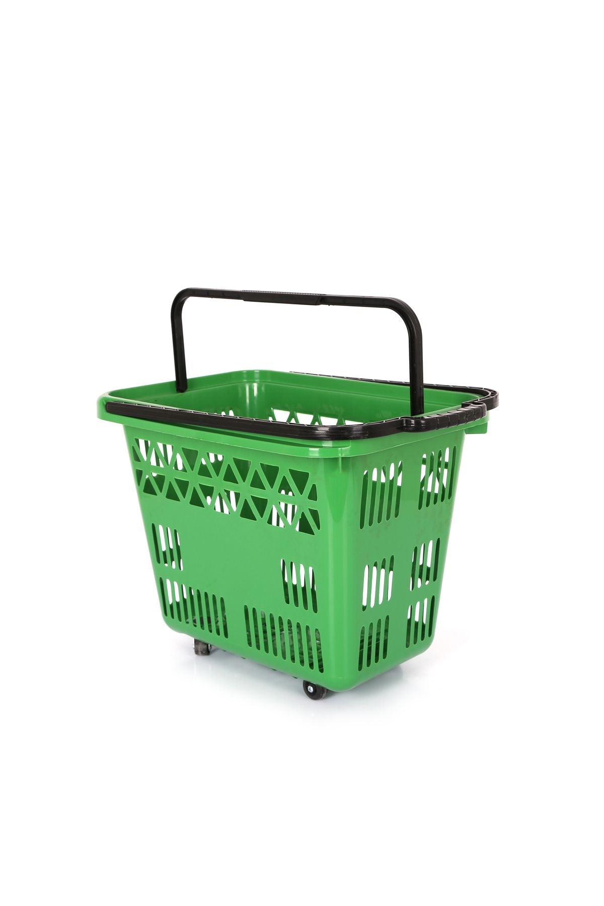 54 Lt Tekerlekli Plastik Alışveriş Sepeti - Market El Sepeti