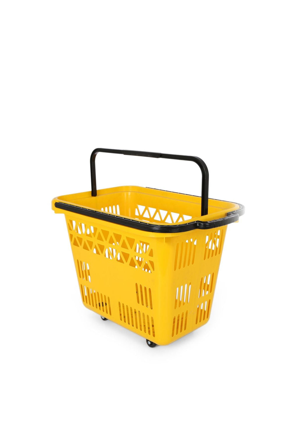 54 Lt Tekerlekli Plastik Alışveriş Sepeti - Market El Sepeti