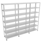 7 Katlı 3’lü Bitişik Galvaniz Çelik Raf. Depo, Dosya Raf