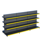 Antrasit Çift Yönlü Orta Reyon Market RafıD30CMxG180CMxH140CM