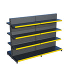 Antrasit Çift Yönlü Orta Reyon Market RafıD30CMxG200CMxH140CM