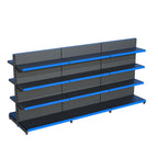 Antrasit Çift Yönlü Orta Reyon Market RafıD30CMxG210CMxH140CM