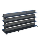 Antrasit Çift Yönlü Orta Reyon Market RafıD30CMxG210CMxH140CM