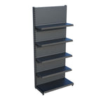 Antrasit Market Petshop Kırtasiye Rafı Duvar Ünitesi D30CMxG60CMxH220CM Antrasit Market Raf Sistemi