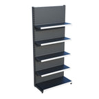 Antrasit Market Petshop Kırtasiye Rafı Duvar Ünitesi D30CMxG70CMxH220CM Antrasit Market Raf Sistemi