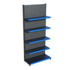 Antrasit Market Petshop Kırtasiye Rafı Duvar Ünitesi D30CMxG80CMxH220CM Antrasit Market Raf Sistemi