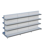 Beyaz Çift Yönlü Orta Reyon Market RafıD30CMxG180CMxH140CM