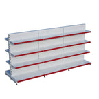 Beyaz Çift Yönlü Orta Reyon Market RafıD30CMxG180CMxH140CM