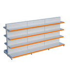 Beyaz Çift Yönlü Orta Reyon Market RafıD30CMxG240CMxH140CM