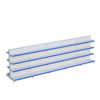 Beyaz Çift Yönlü Orta Reyon Market RafıD30CMxG400CMxH140CM