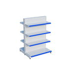 Beyaz Çift Yönlü Orta Reyon Market RafıD30CMxG70CMxH140CM