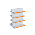 Beyaz Çift Yönlü Orta Reyon Market RafıD30CMxG70CMxH140CM