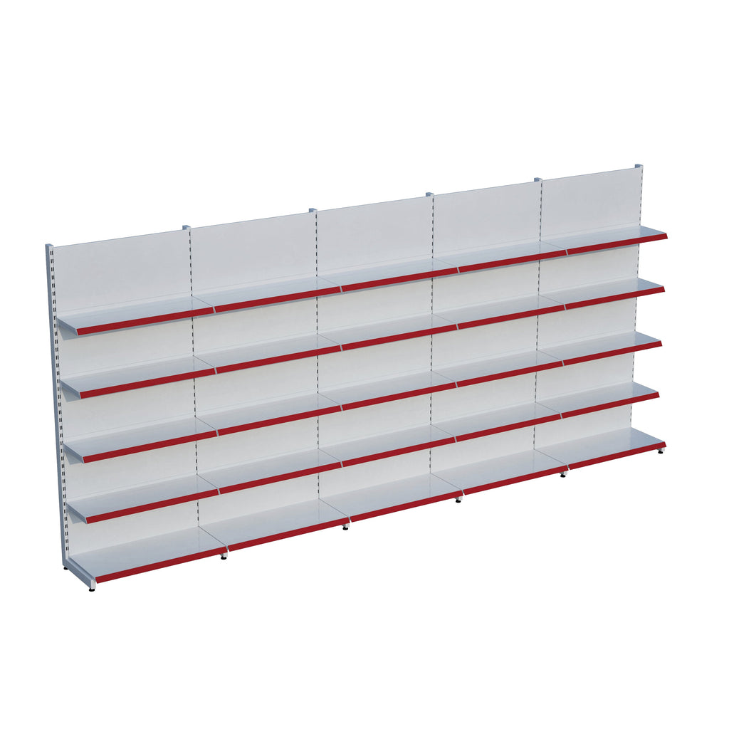 Market Petshop Kırtasiye Rafı Duvar Ünitesi D30CMxG350CMxH220CM Market Raf Sistemi