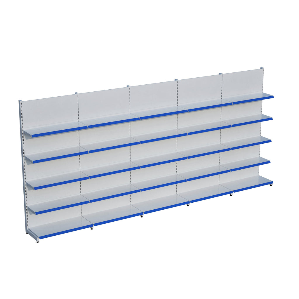 Market Petshop Kırtasiye Rafı Duvar Ünitesi D30CMxG350CMxH220CM Market Raf Sistemi