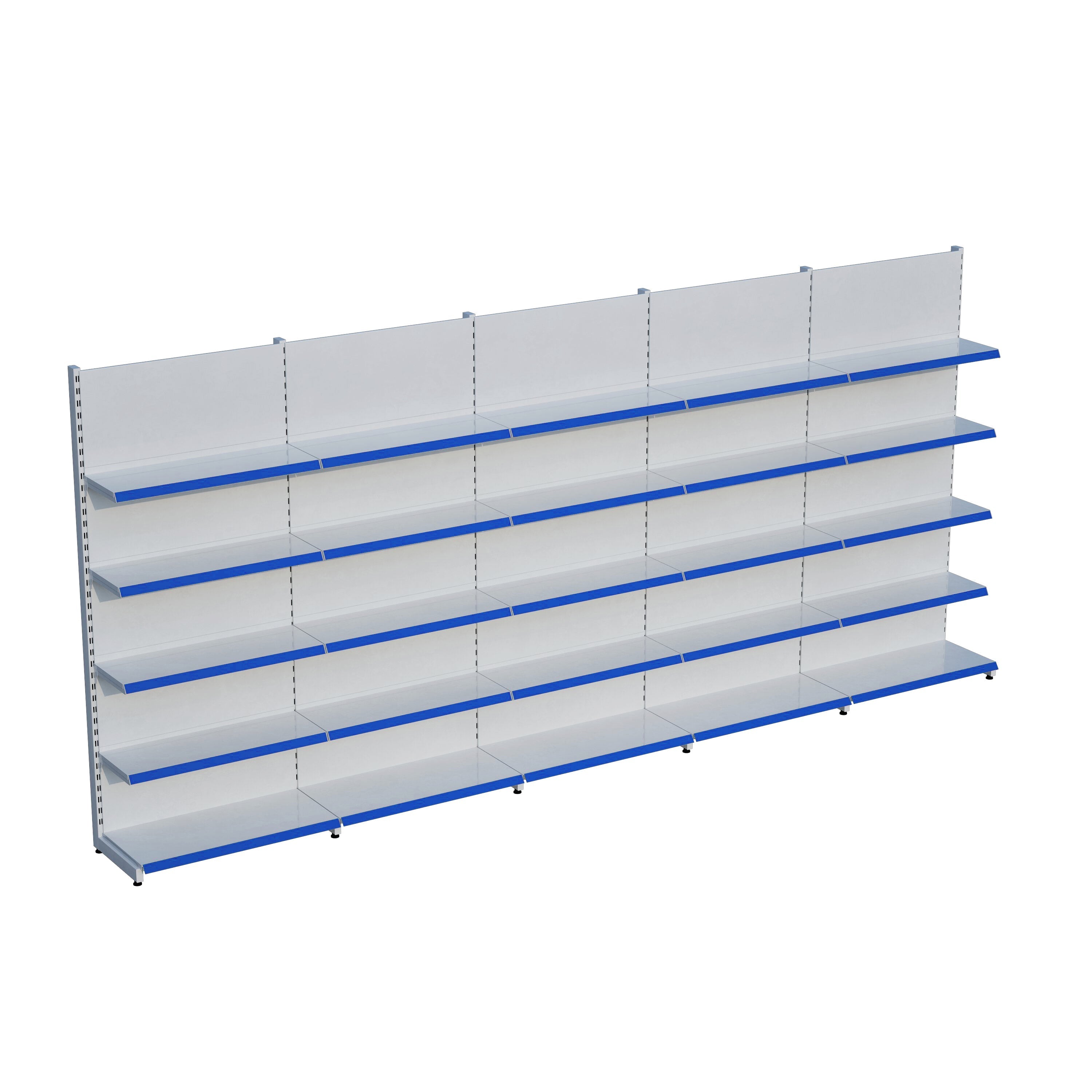 Market Petshop Kırtasiye Rafı Duvar Ünitesi D30CMxG350CMxH220CM Market Raf Sistemi