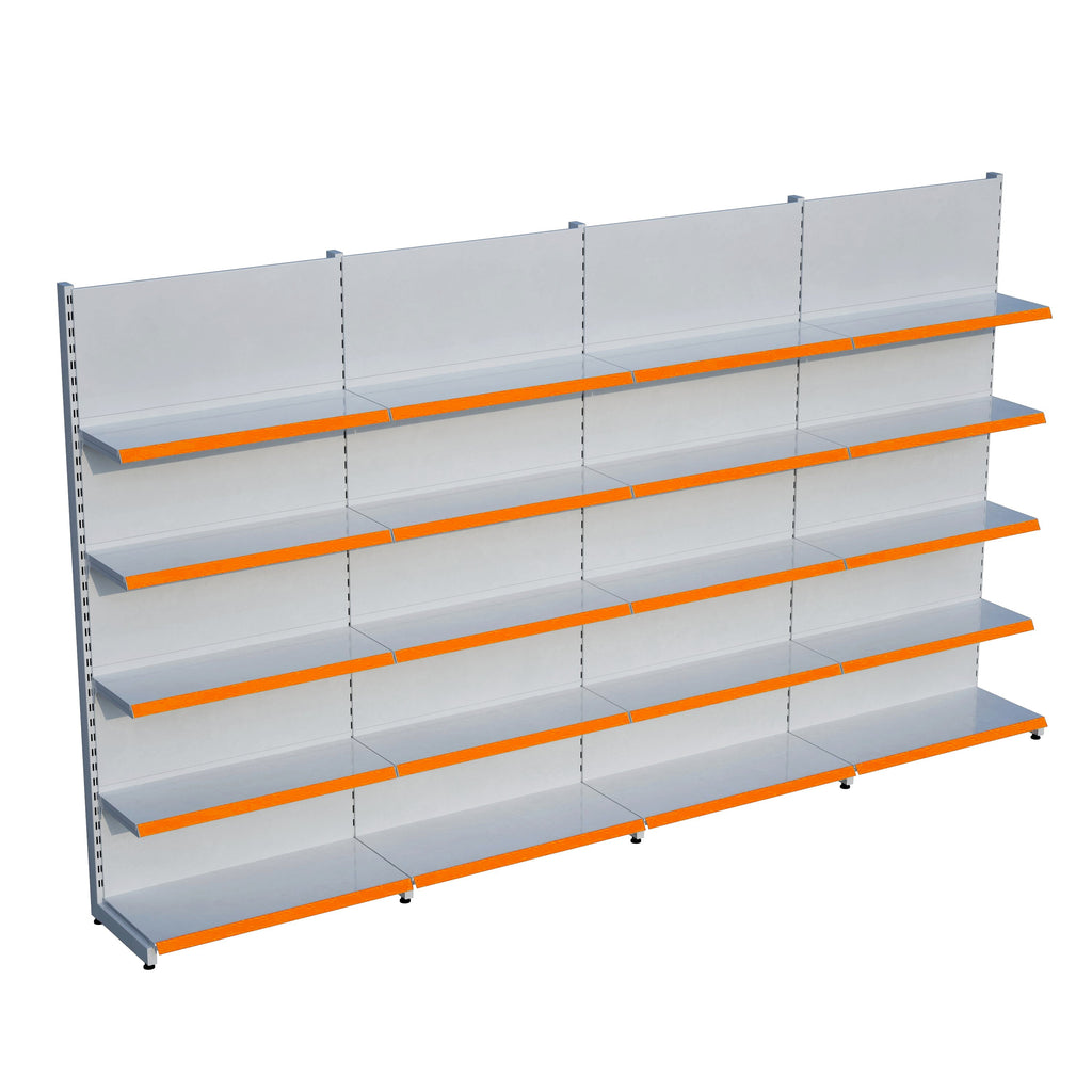 Market Petshop Kırtasiye Rafı Duvar Ünitesi D30CMxG400CMxH220CM Market Raf Sistemi