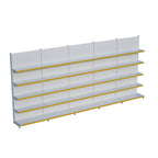 Market Petshop Kırtasiye Rafı Duvar Ünitesi D30CMxG500CMxH220CM Market Raf Sistemi